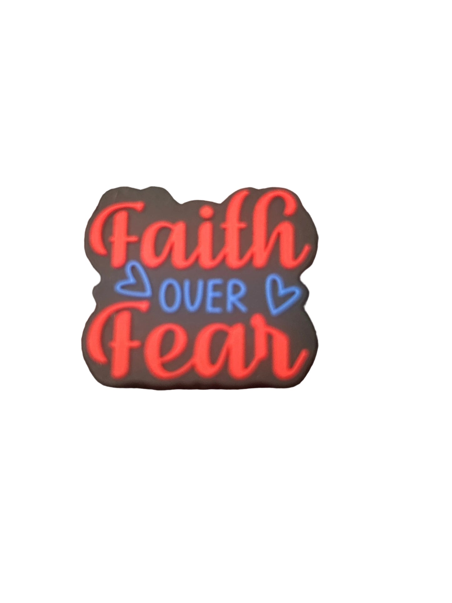 Faith over Fear - Red Focal Bead
