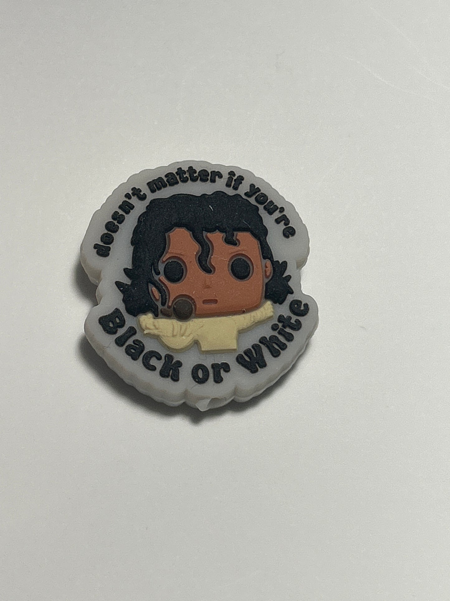 MJ King of Pop Silicone Focal Bead
