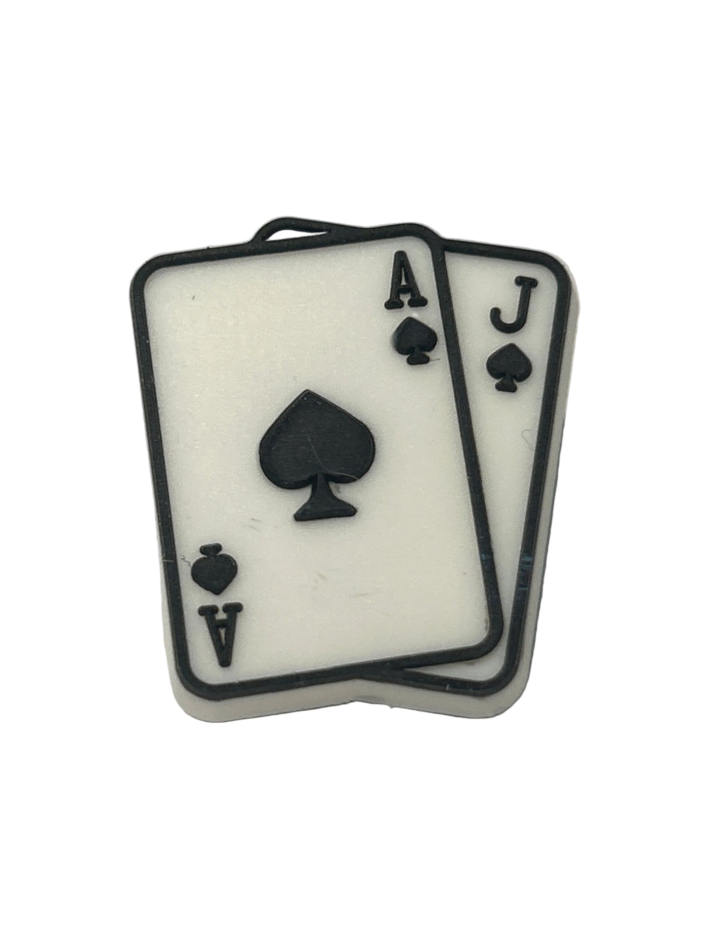 Blackjack 21 Card Silicone Focal Bead