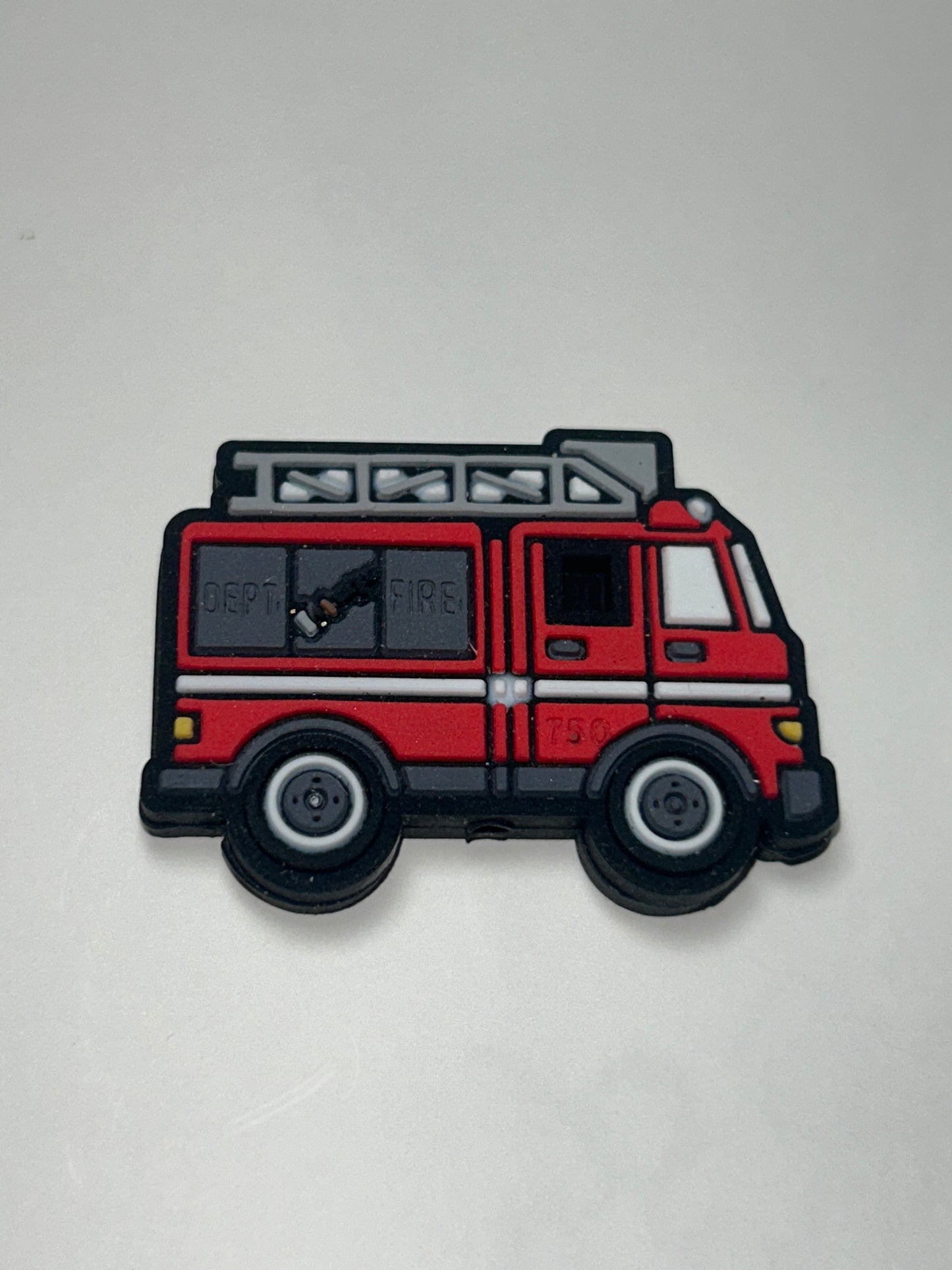 Fire Truck Silicone Focal Bead