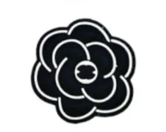 Cee Cee Black Flower Silicone Focal Bead