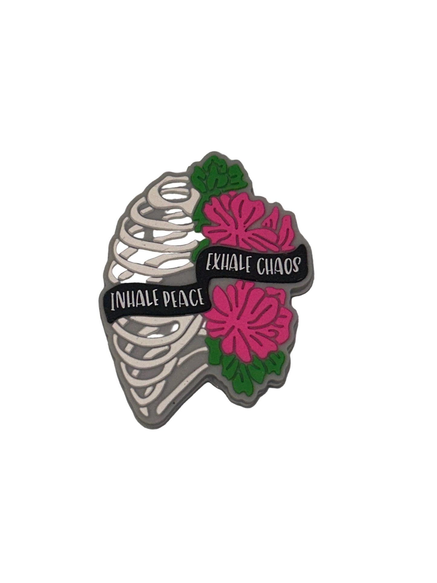 Inhale Peace exhale chaos - Focal Bead