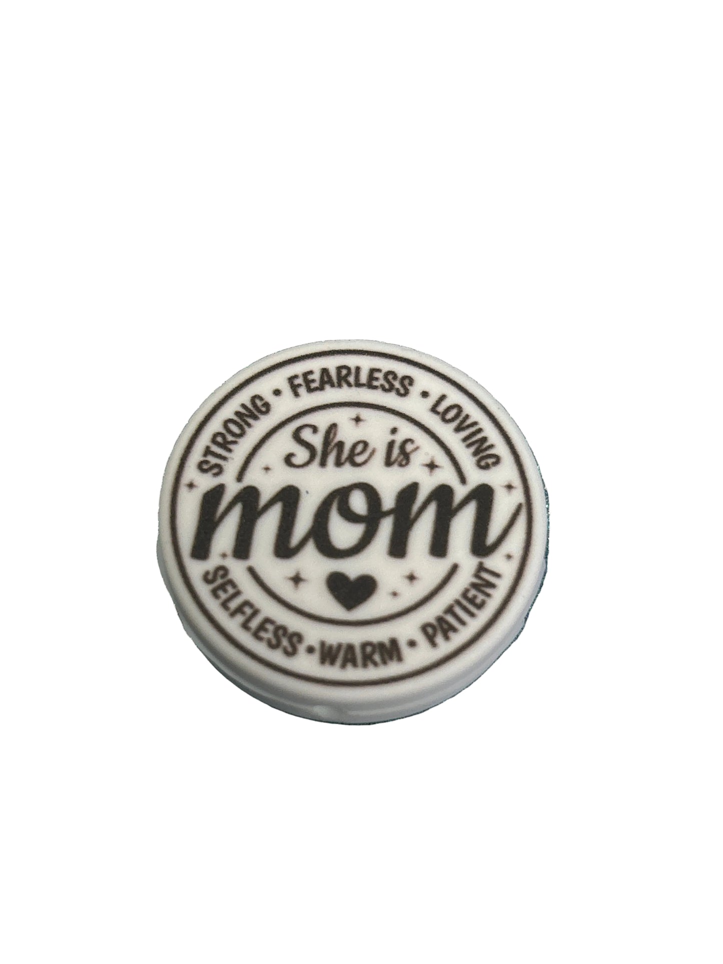 She is Mom strong, fearless, loving, selfless, warm, - Focal Bead