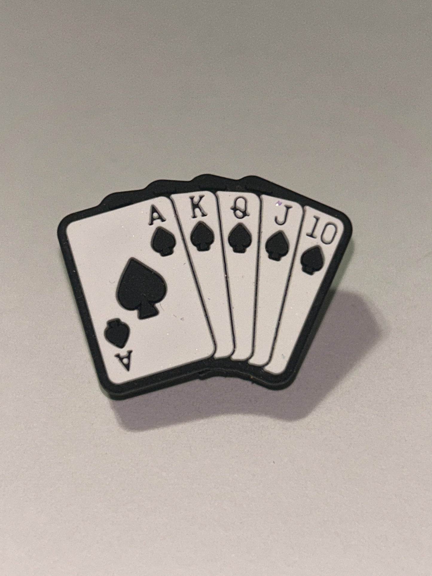 Poker Card Full House Silicone Focal Bead