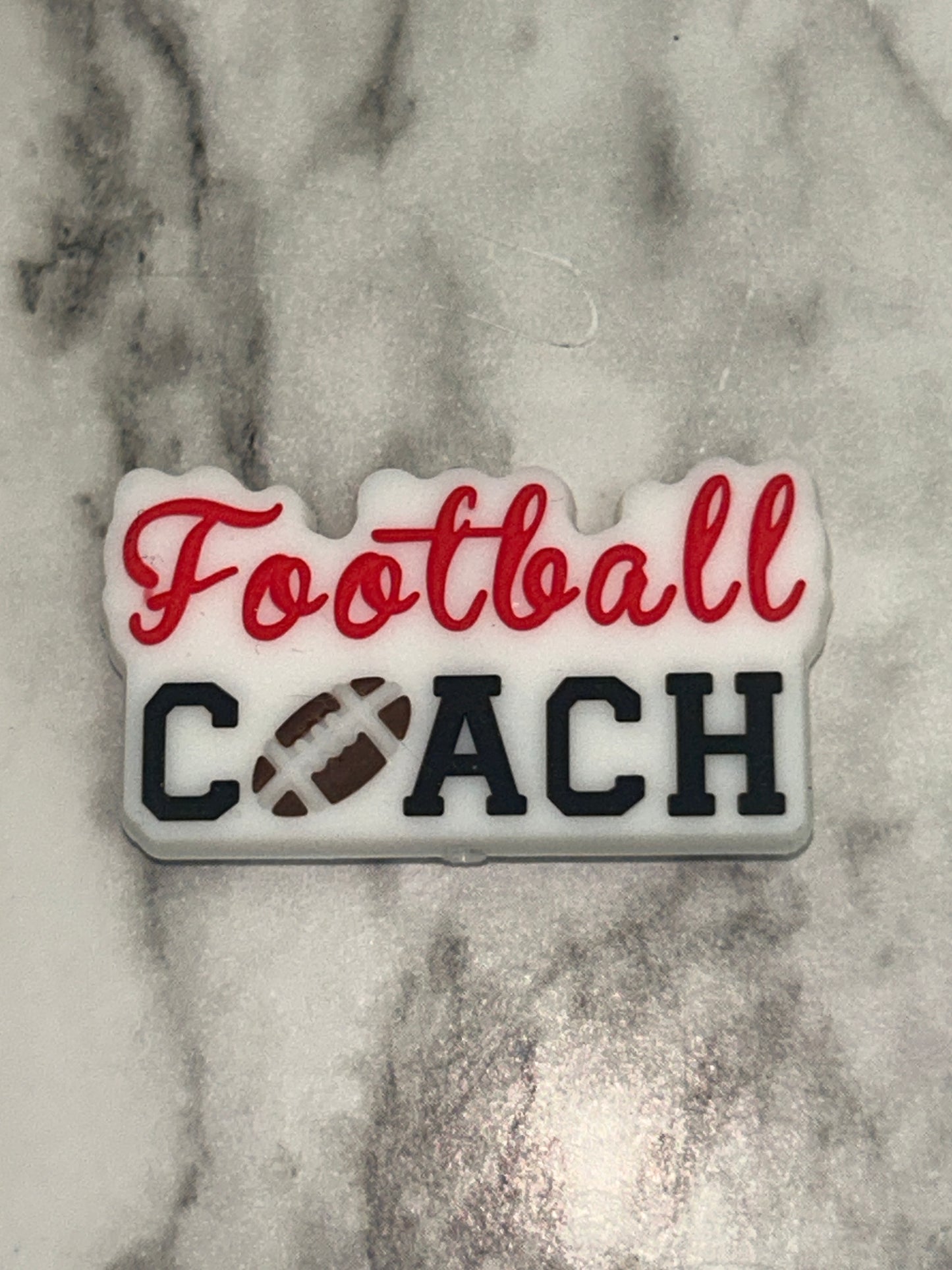 Football Coach Silicone Focal Bead