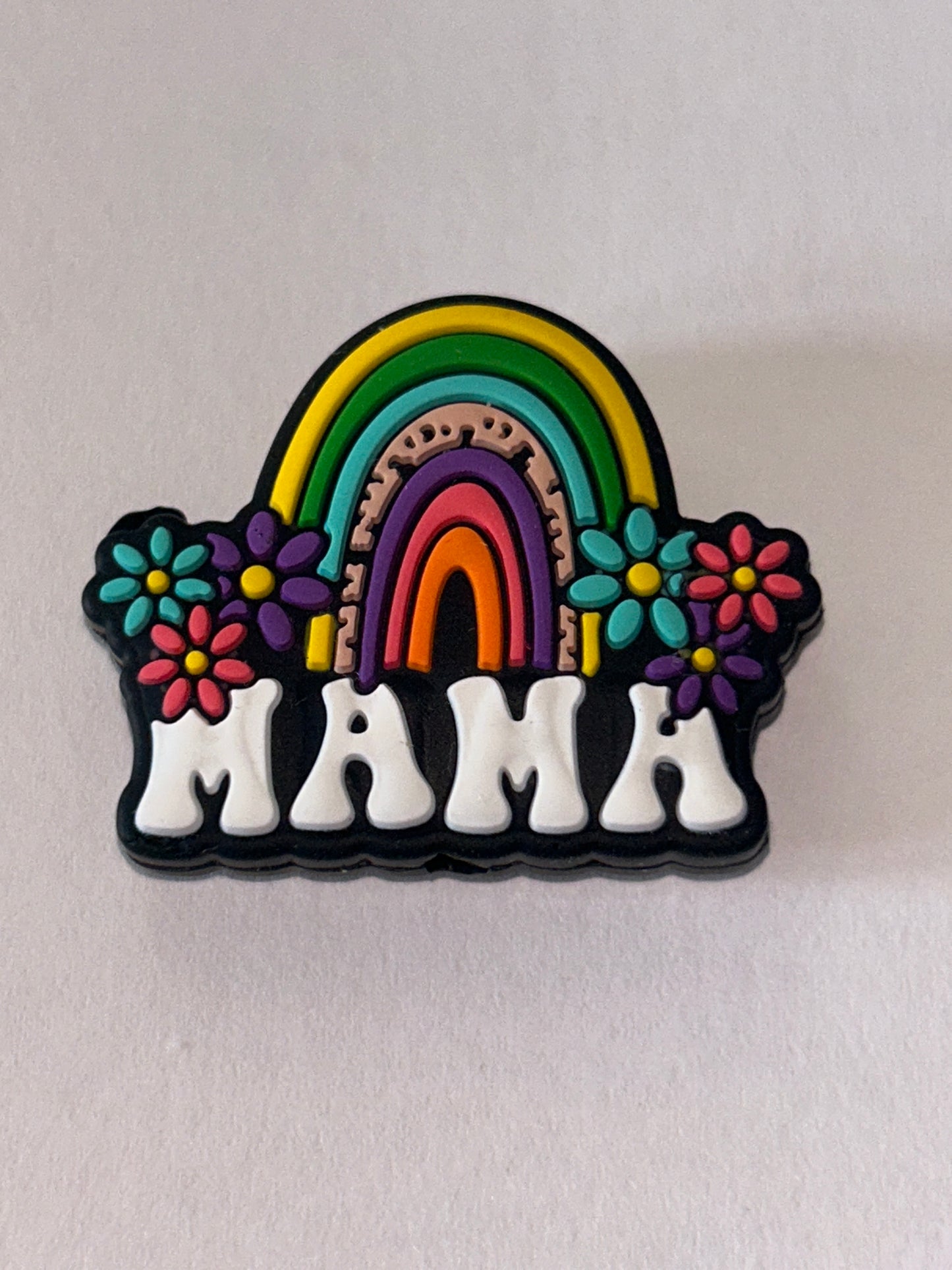 Mama Rainbow Silicone Focal Bead