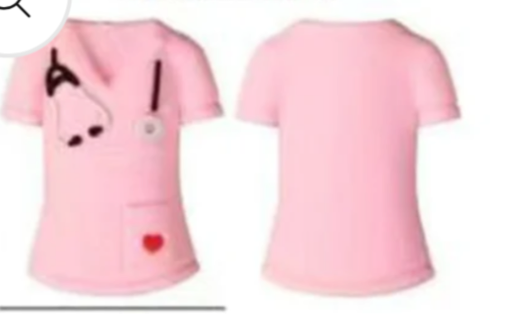 Nurse Uniform/Scrub top 3D Silicone focal bead