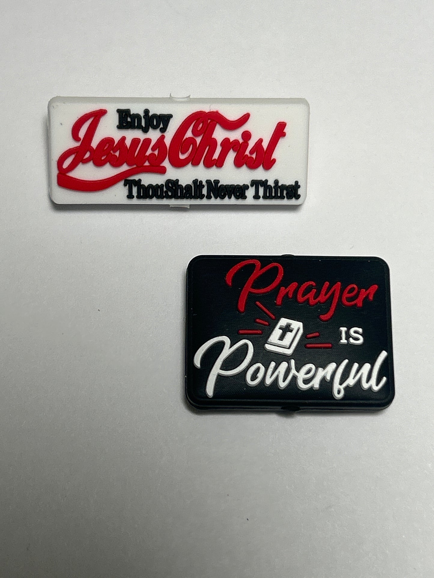 Enjoy Jesus Christ or Prayer is powerful -Silicone Focal Bead