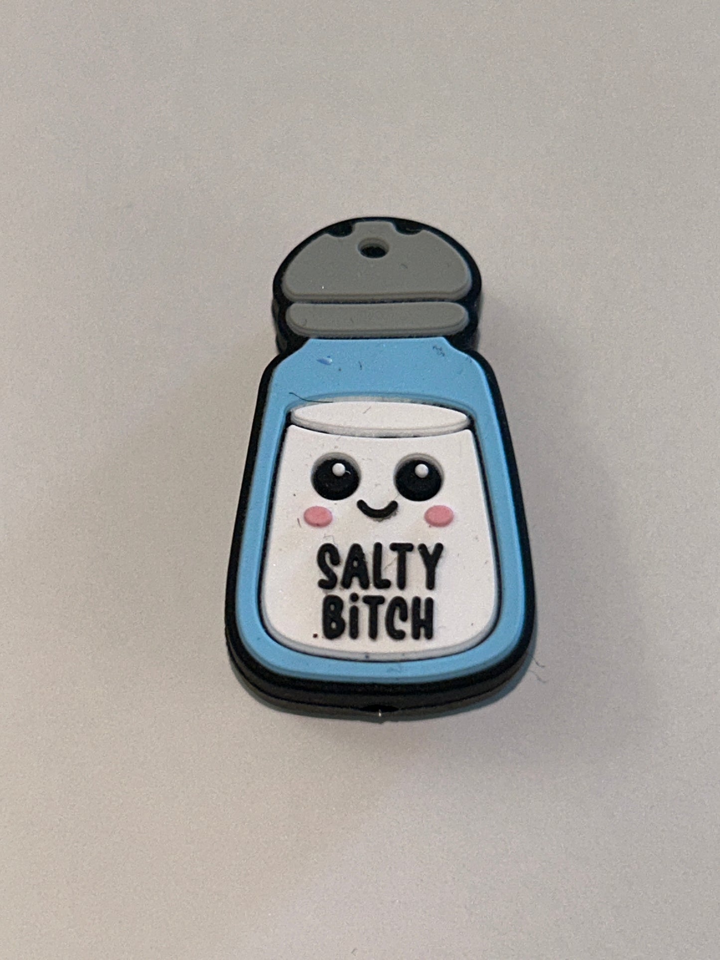 Salty Bitch Salt Shaker shaped -Silicone Focal Bead