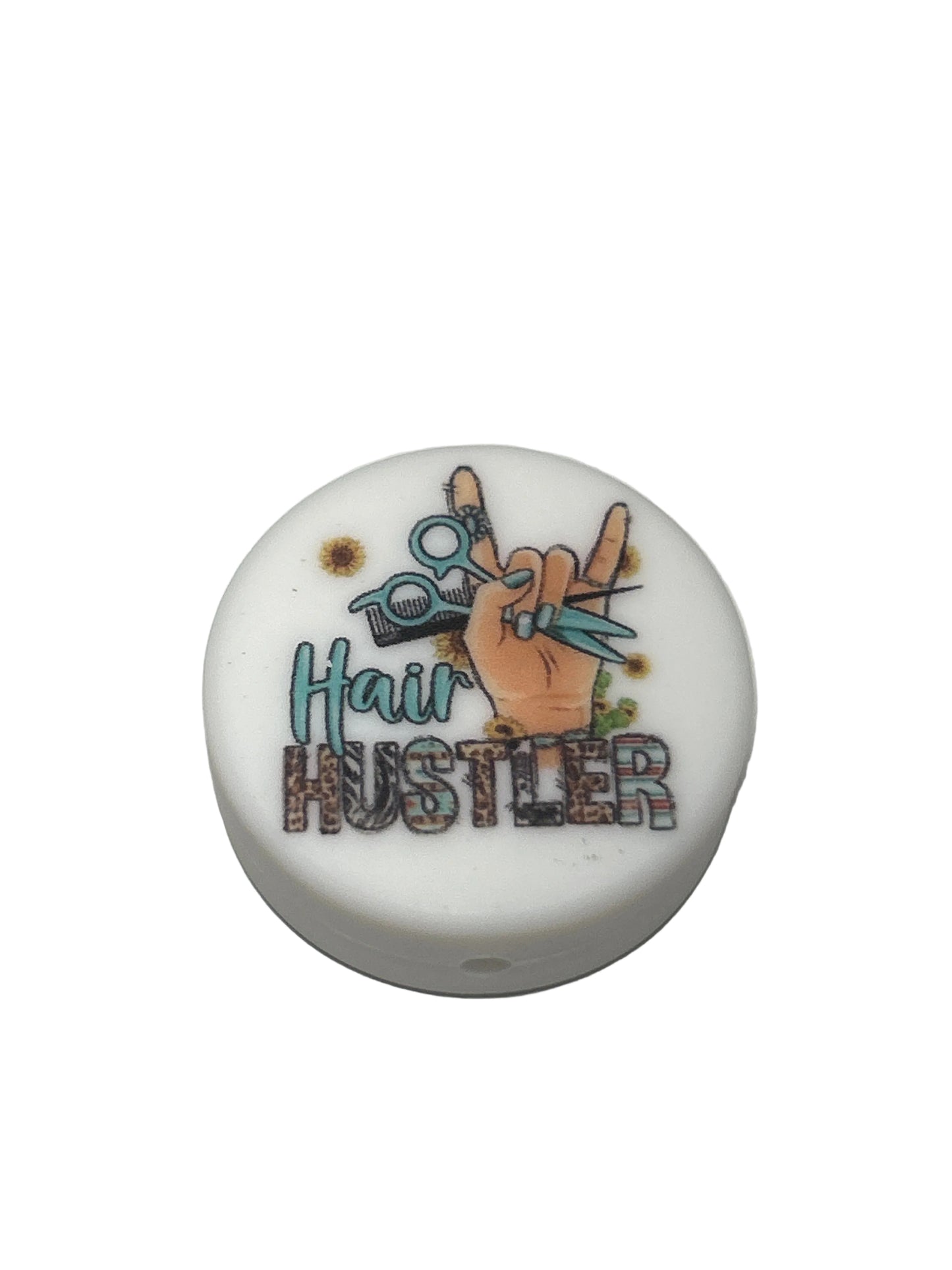 Hair Hustler w/scissors Focal Bead