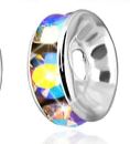 Rhinestone Spacer Beads 10mm