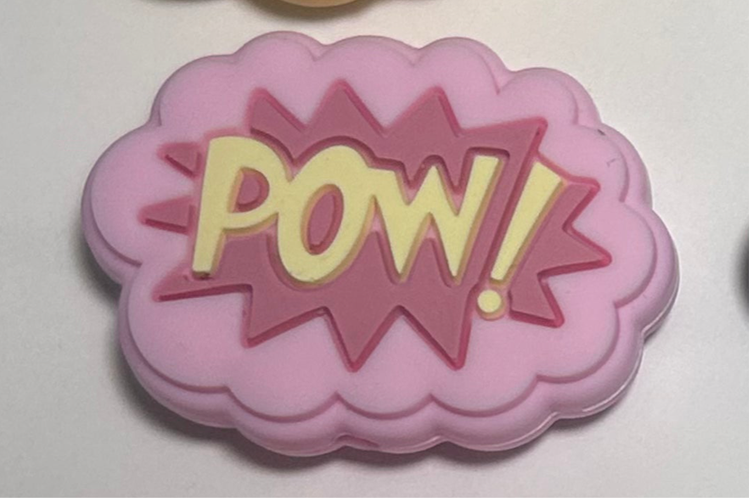 Comic word bubble Silicone Focal Bead