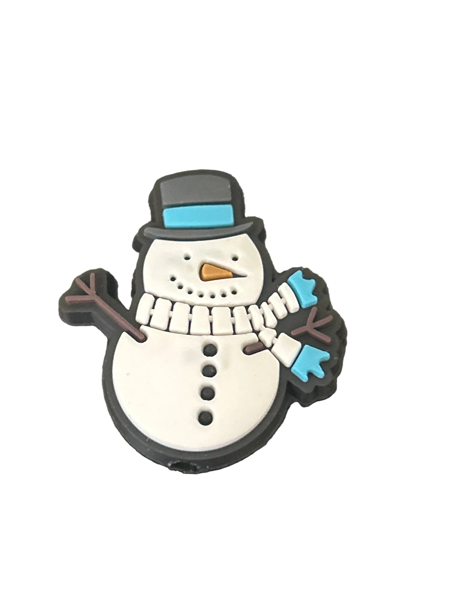 Snowman with Blue Scarf - Focal Bead