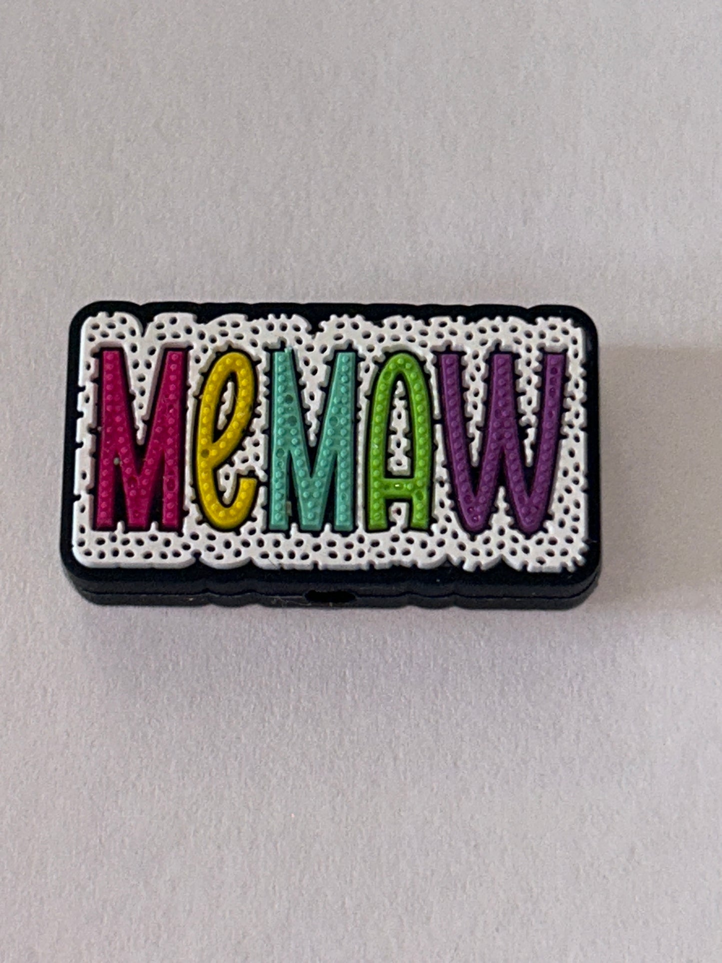 Memaw Silicone Focal Bead