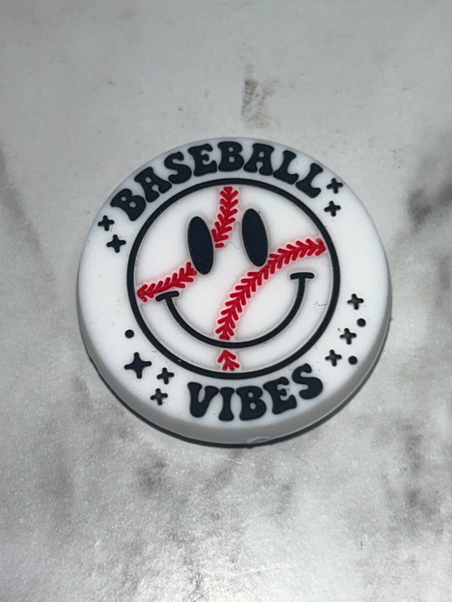 Baseball Vibes Silicone Focal Bead