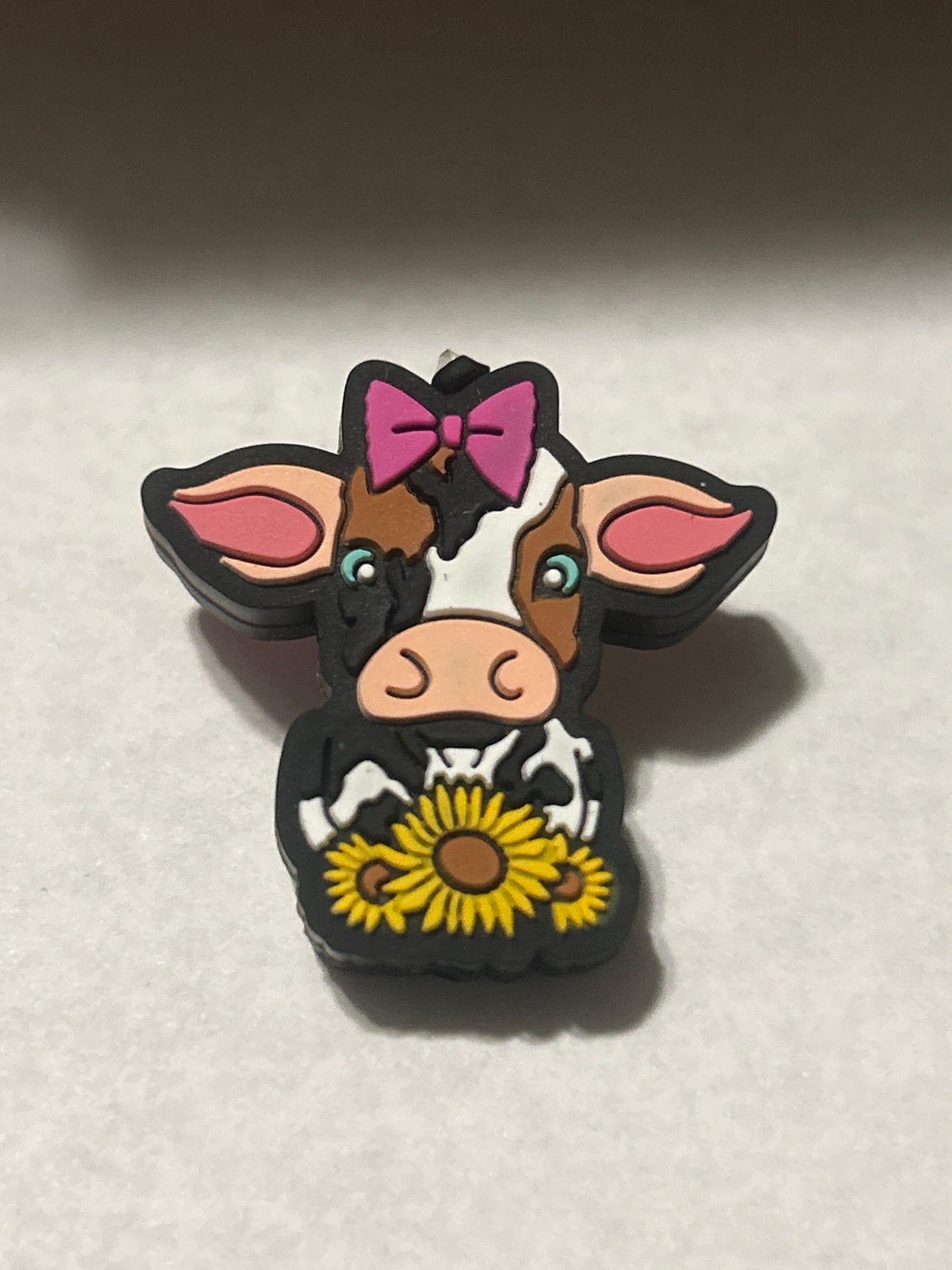 Cow w/sunflower-Focal Bead