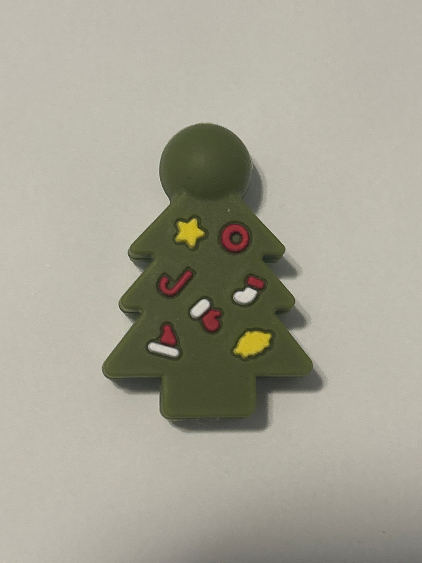 Christmas Tree (yellow and red ornaments) Focal Bead
