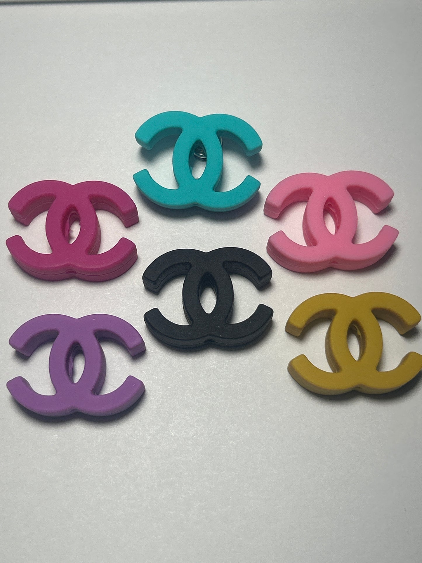 Cee Cee Solid Color Letters Smaller Silicone Focal Beads