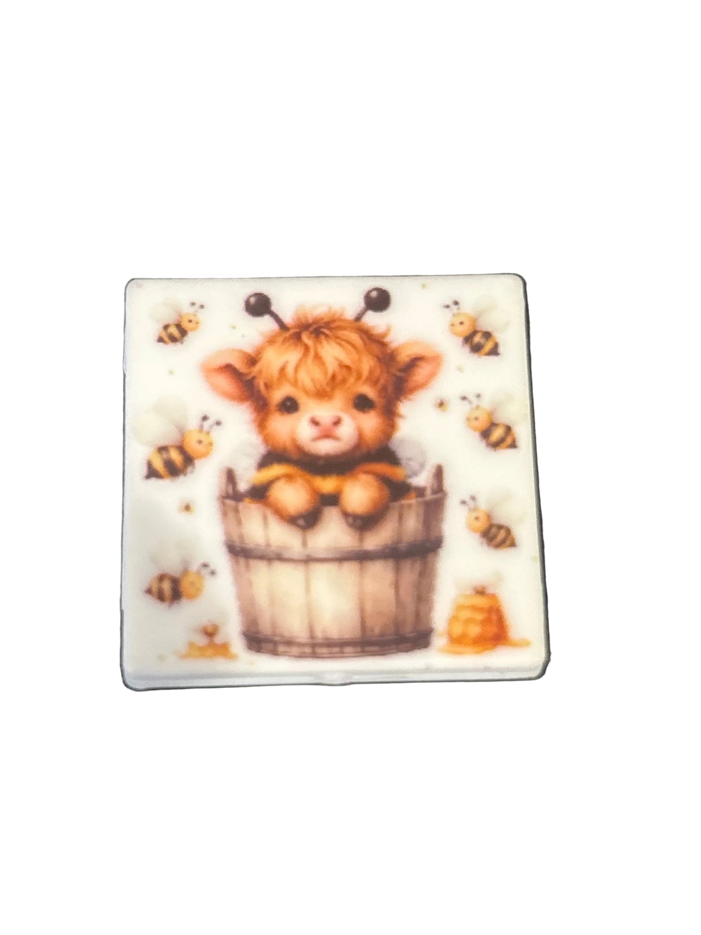 Cute cow in wash bucket - Focal Bead