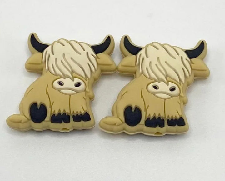 Highland Cows -Silicone Focal Bead