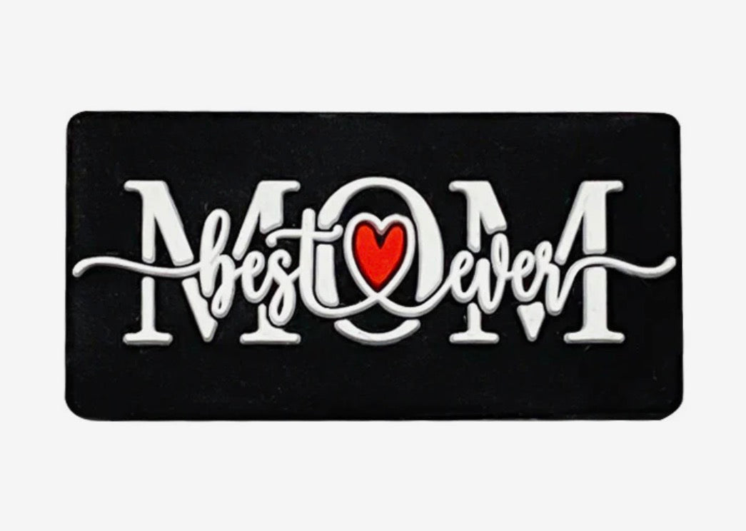Best Mom Ever (Black) Focal Bead