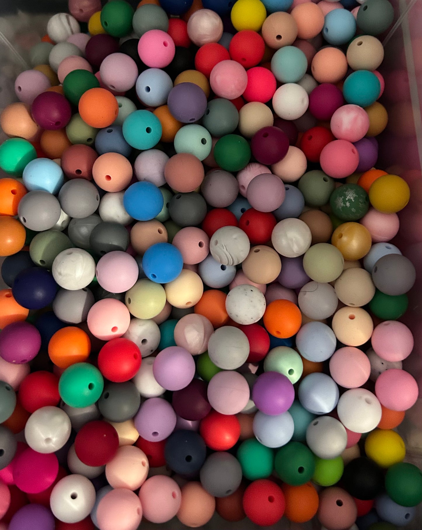 15mm Silicone Round Beads Scoops