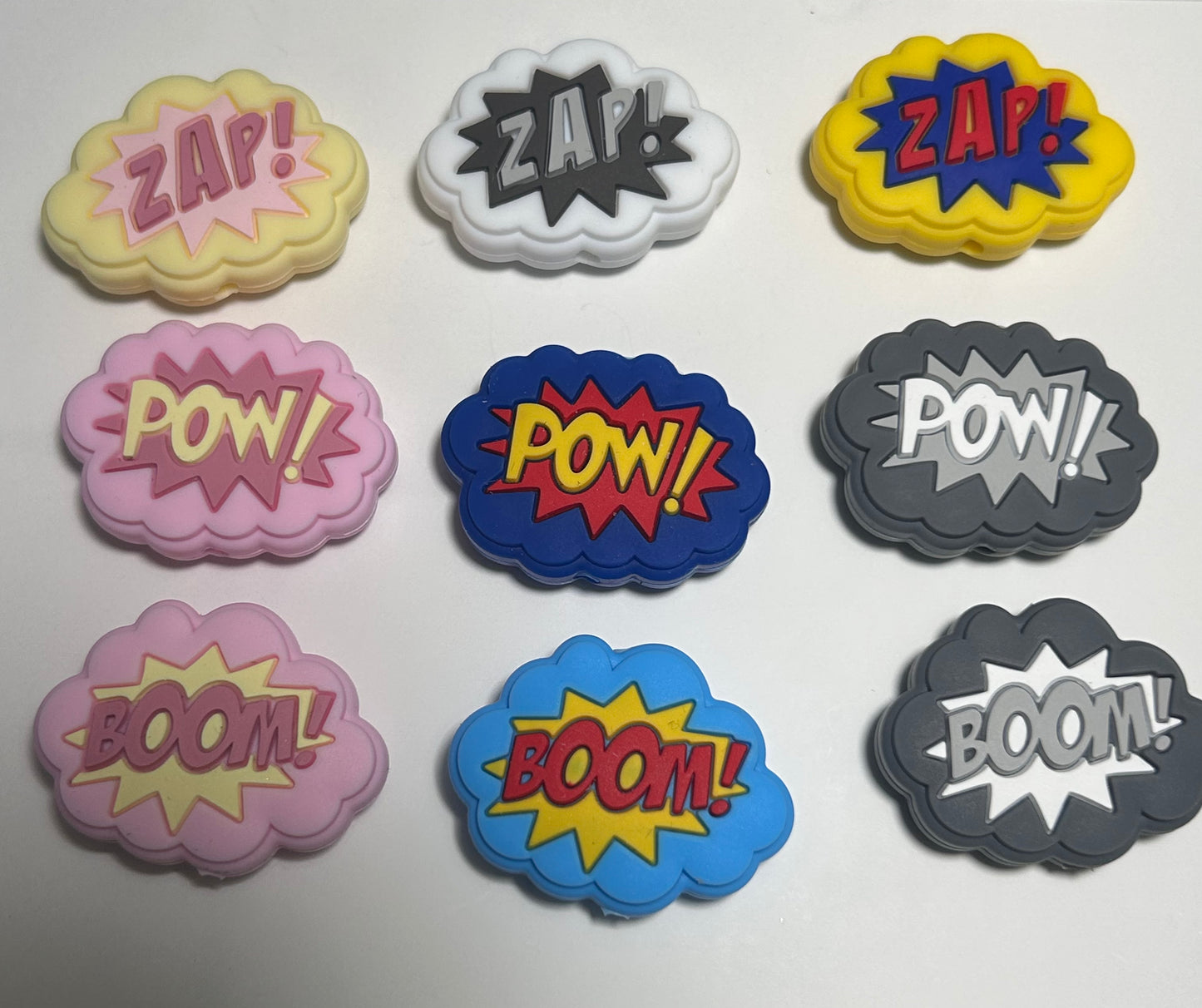 Comic word bubble Silicone Focal Bead