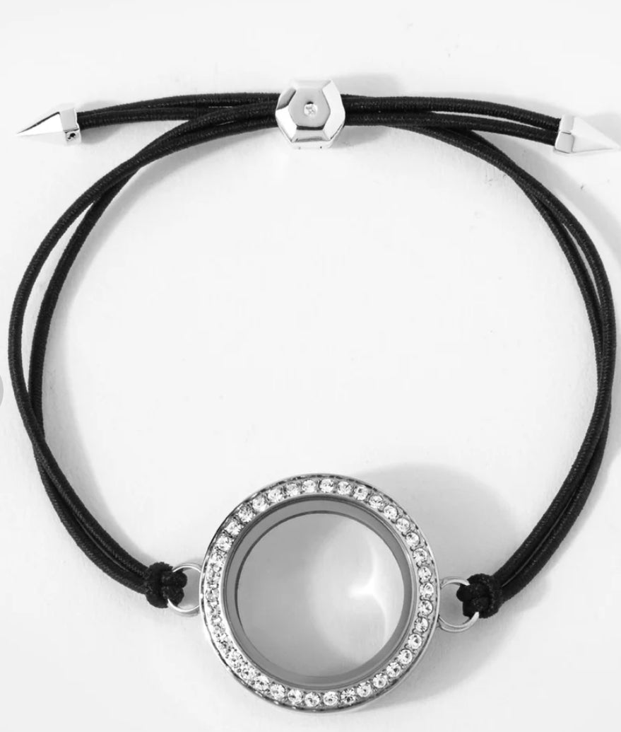 Black Twist Living Locket Bracelet (Medium Face) - Origami Owl