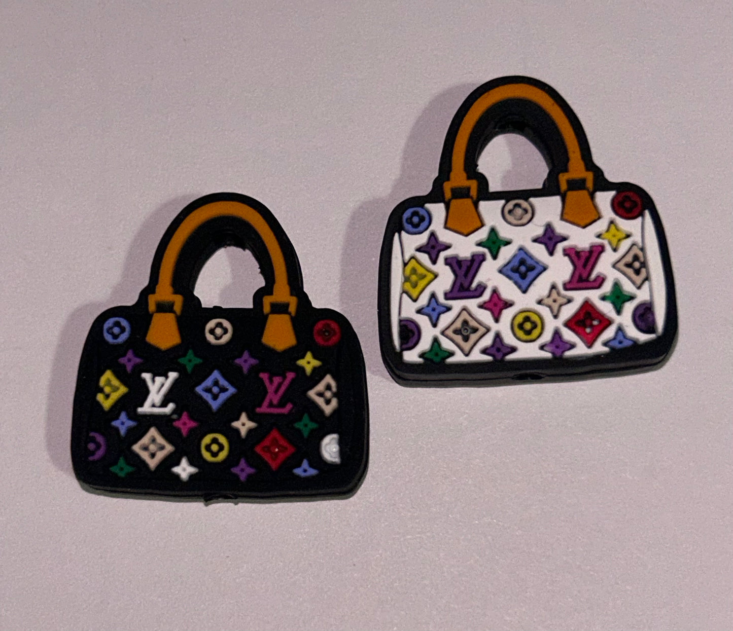 L Vee Colorful Purse Silicone Focal Bead
