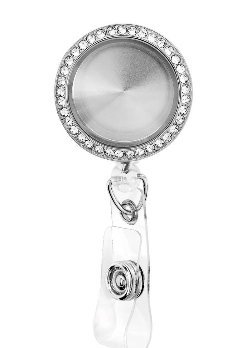 Retractable Badge Living Locket - Crystals - Large Face -Origami Owl