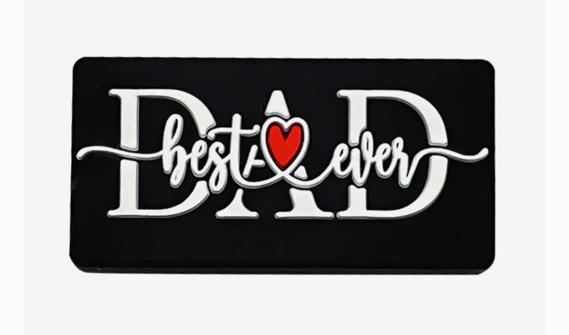 Best Dad Ever (Black) Focal Bead