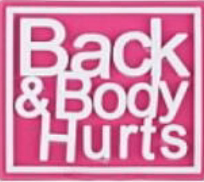Back & body hurts silicone focal bead