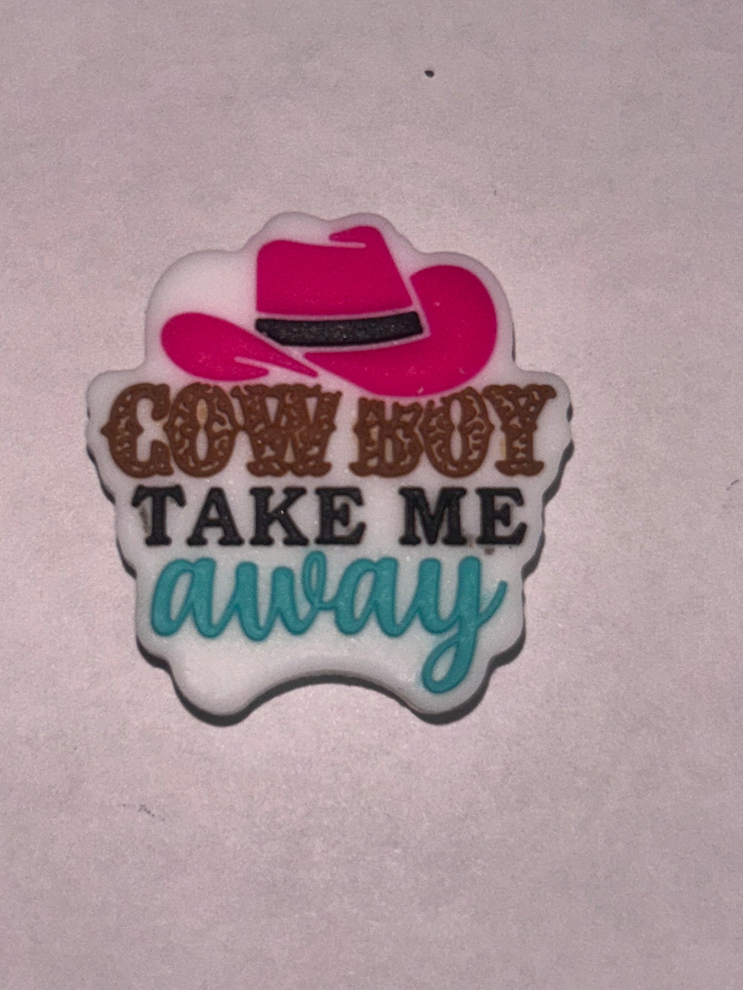 Cowboy take me away -Silicone Focal Bead
