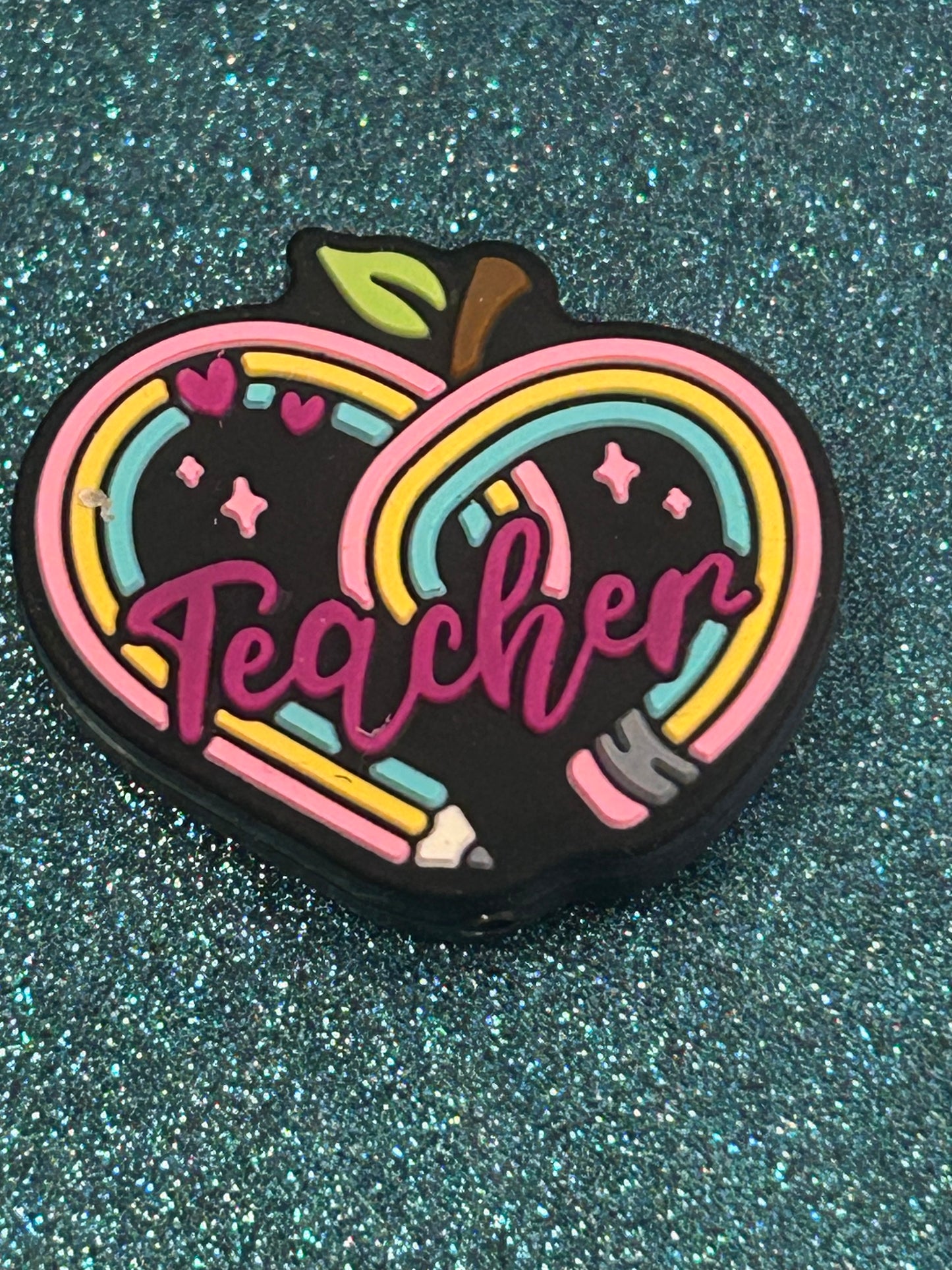 Teacher Apple Pencil -Focal Bead