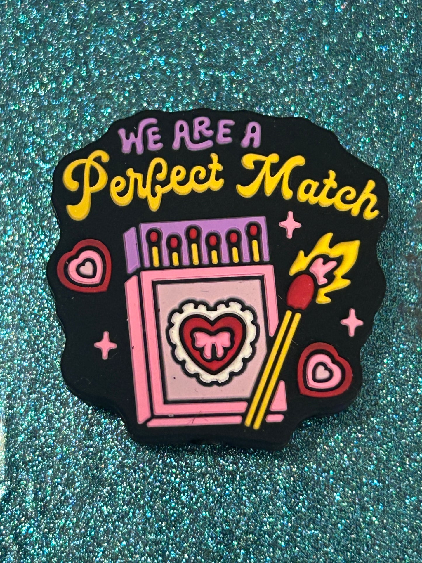 We are a perfect match -Valentine Focal Bead