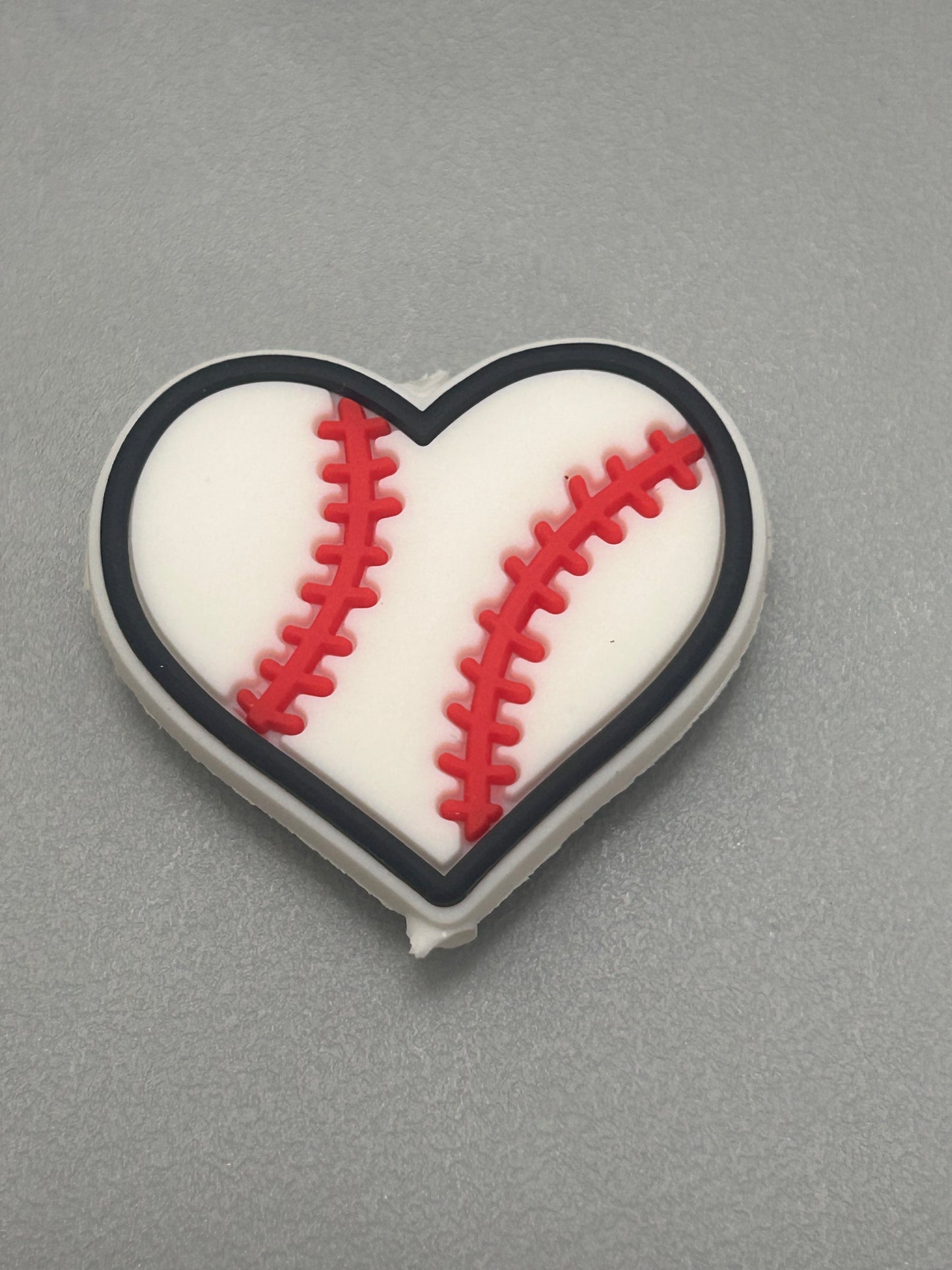 Baseball Heart -Focal Bead