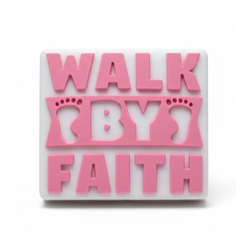 Walk by Faith- Pink -Focal Bead
