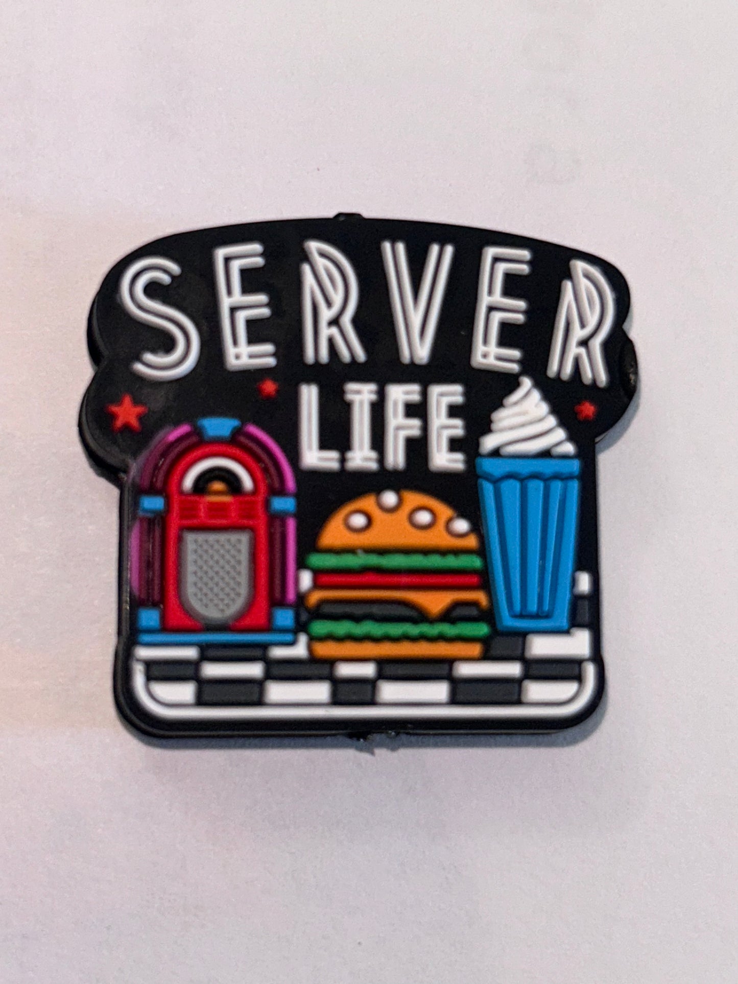 Server Life -Silicone Focal Bead