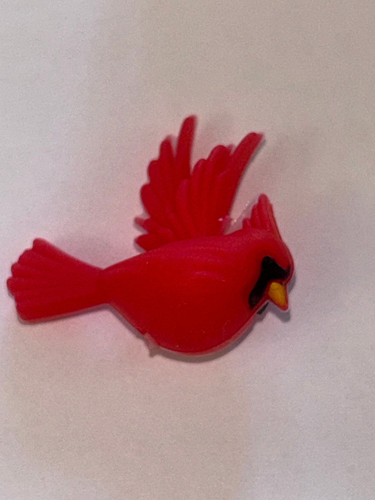 Red Cardinal 3-D Silicone Focal Bead