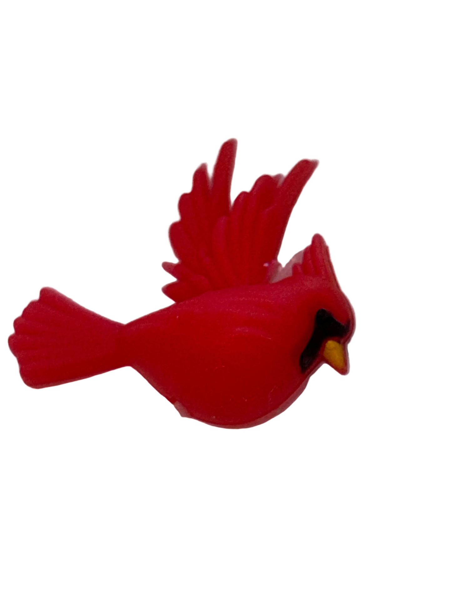 Red Cardinal 3-D Silicone Focal Bead