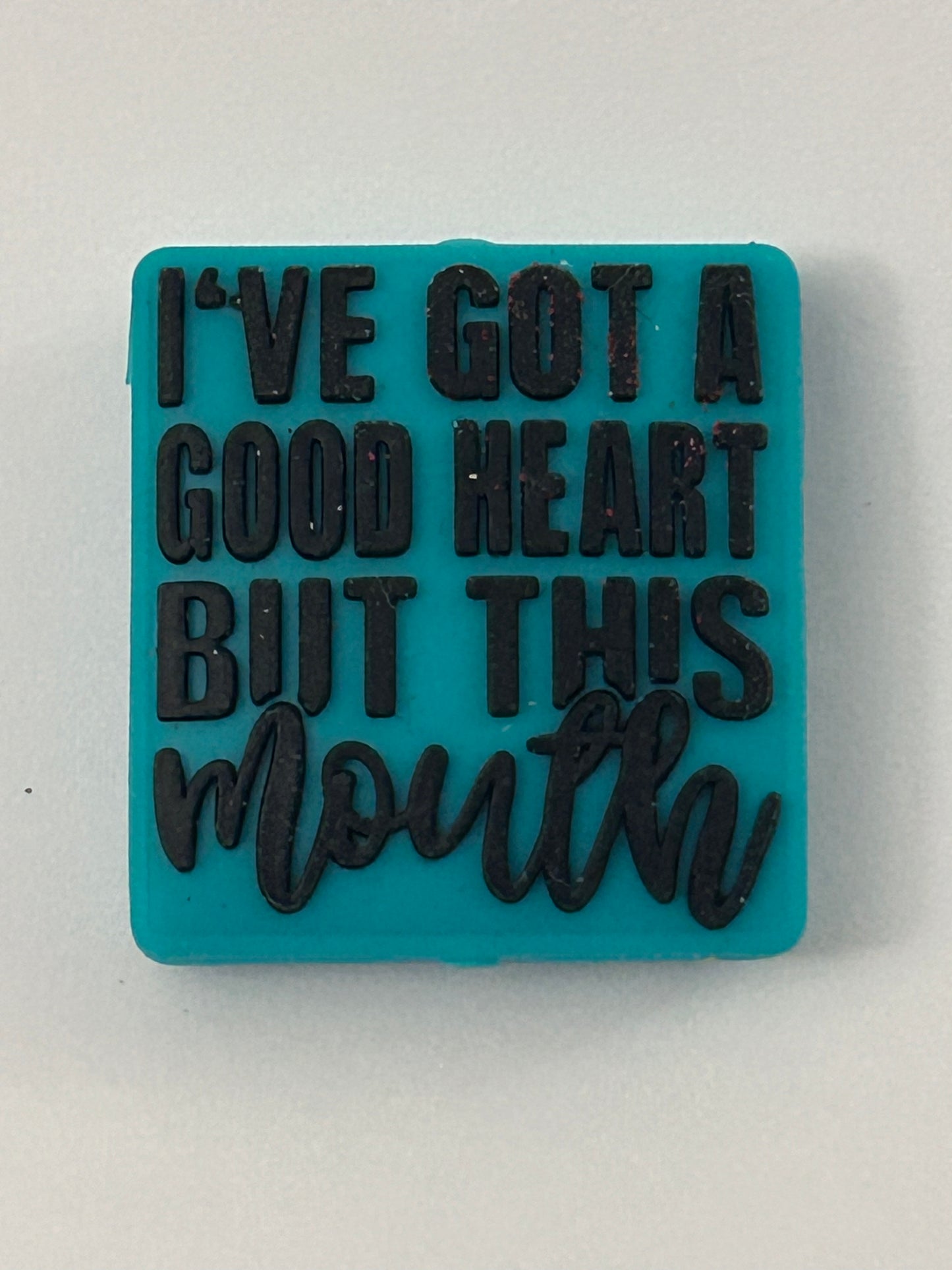 I’ve Got A Good Heart But This Mouth Silicone Focal Bead
