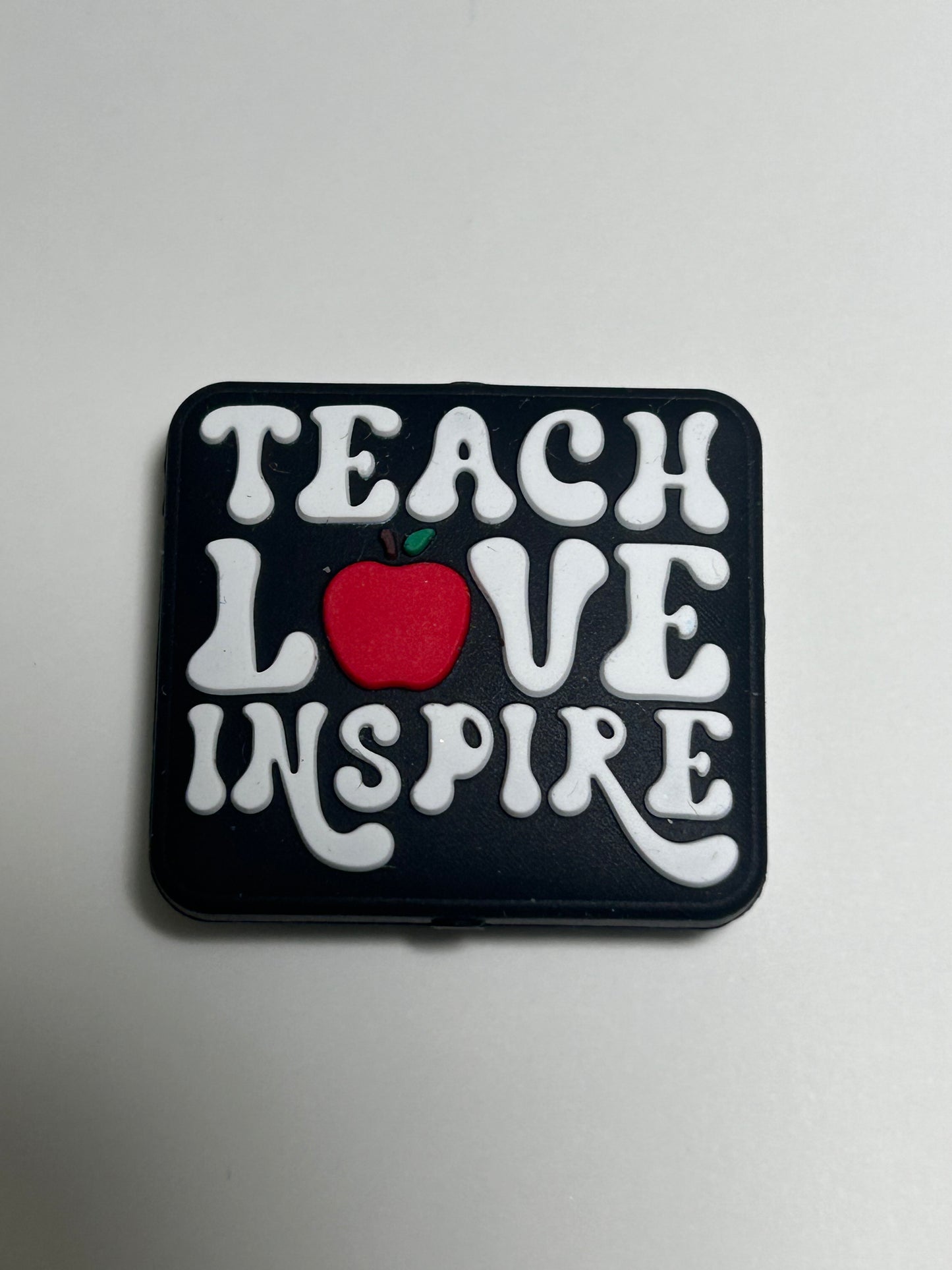 Teach Love Inspire Silicone Focal Bead