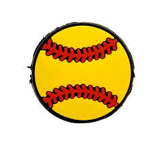 Softball & Softball Bow Silicone Focal Bead