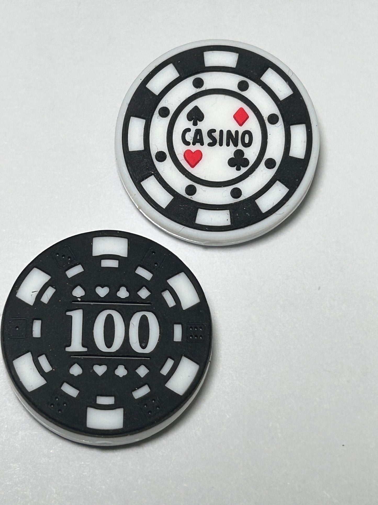 Poker / Casino Chip Silicone Focal Bead