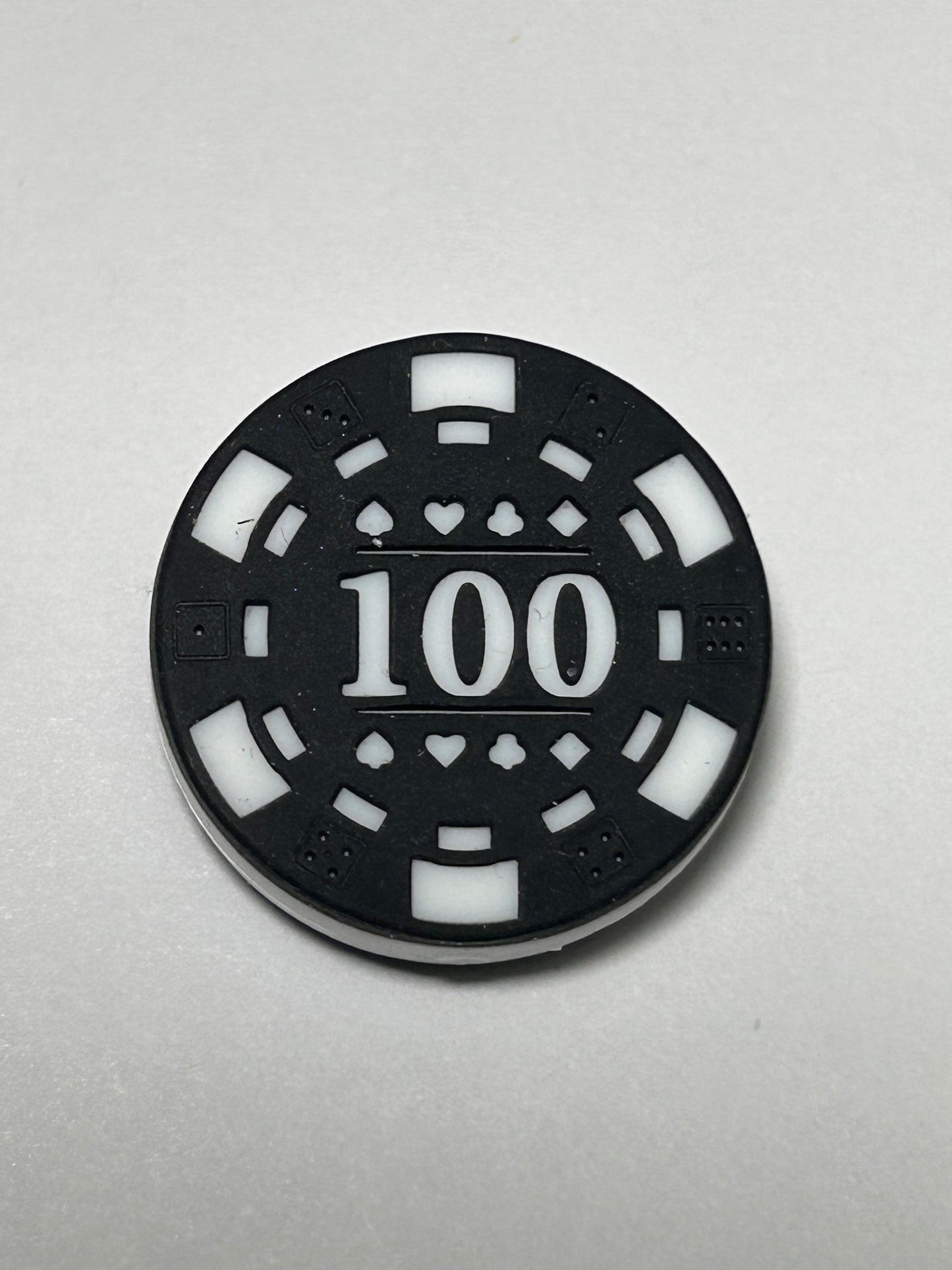 Poker / Casino Chip Silicone Focal Bead