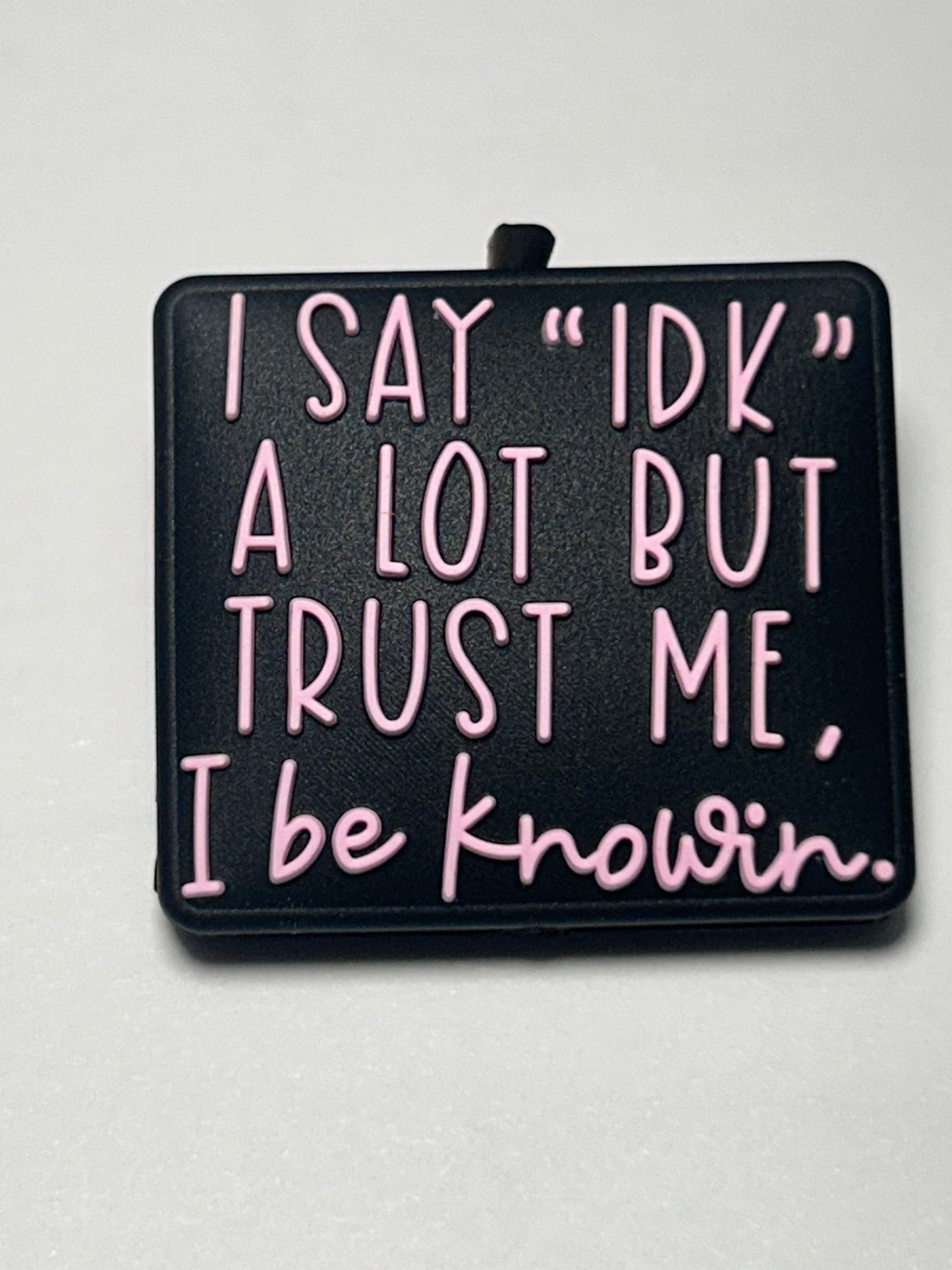 I say “IDK” a lot but trust me I be knowin. Silicone Focal Bead