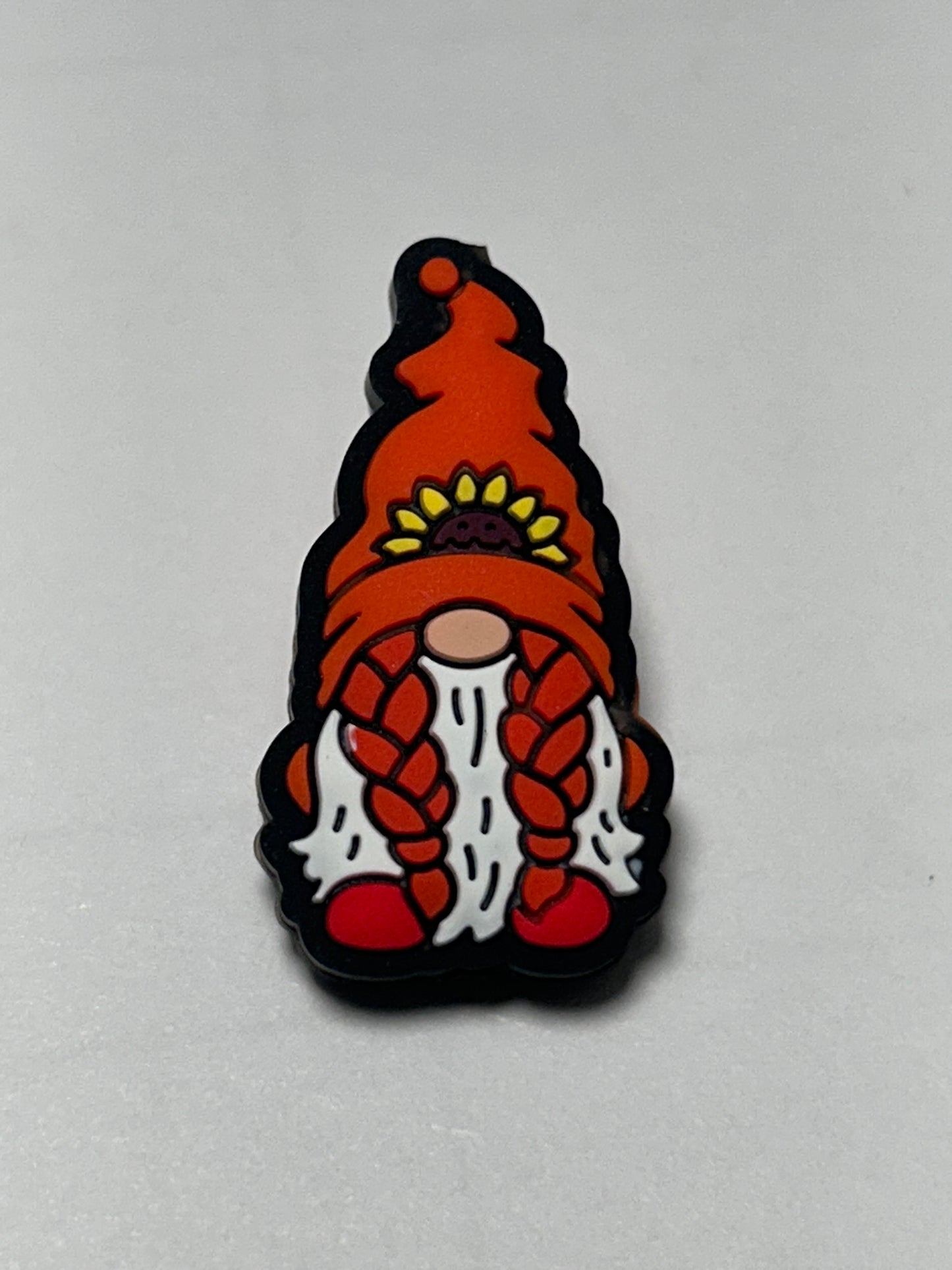 Sunflower Gnome w/Heart or Braid- Silicone Focal Bead