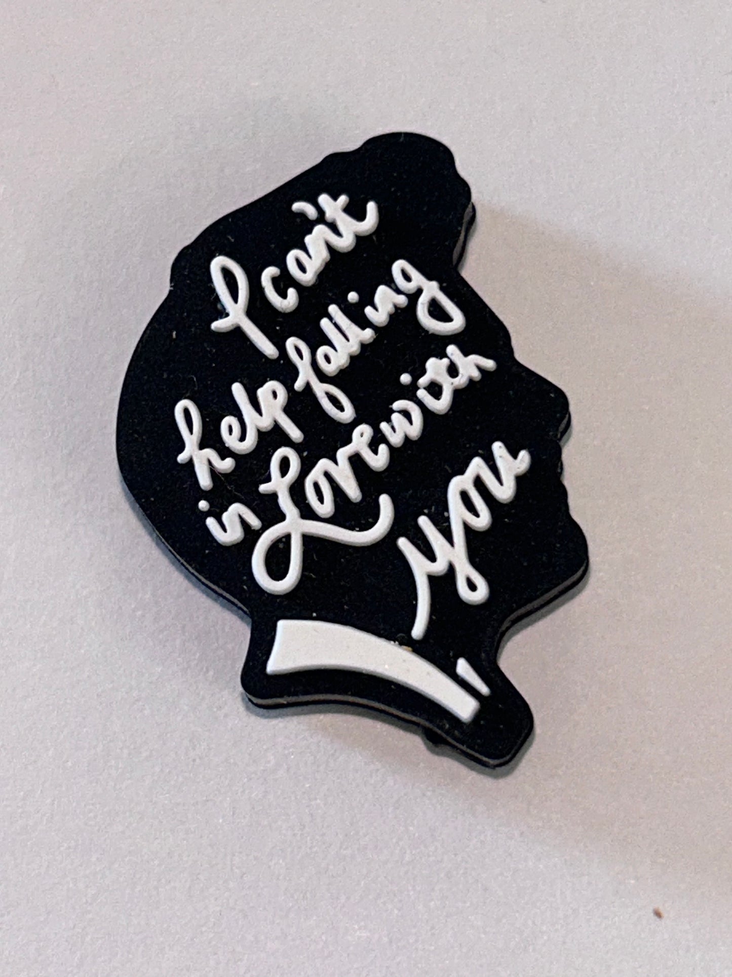 I can’t help falling in love with you Silicone Focal Bead