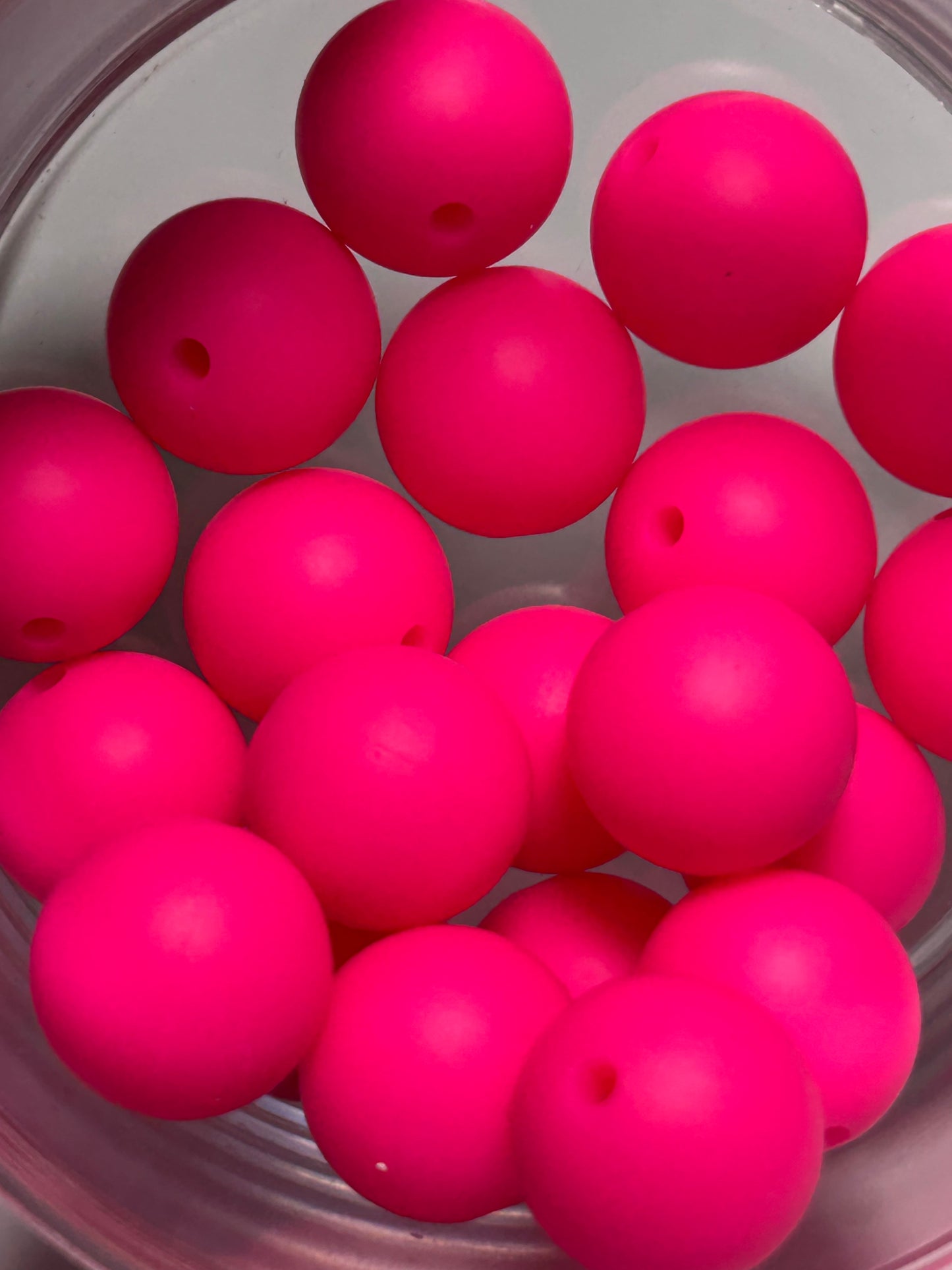 15mm - Single Round Silicone Beads