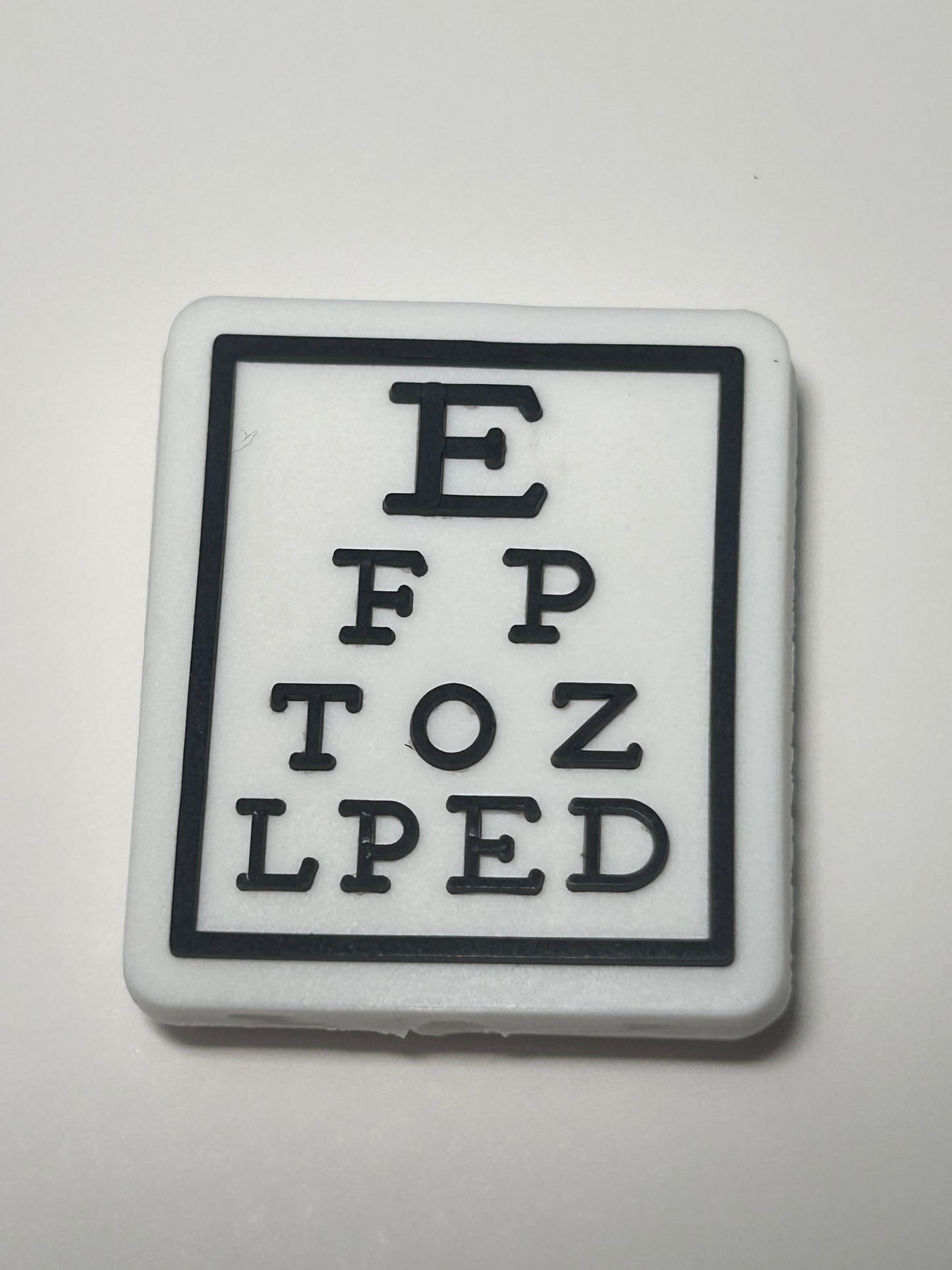 Eye chart Silicone Focal Bead